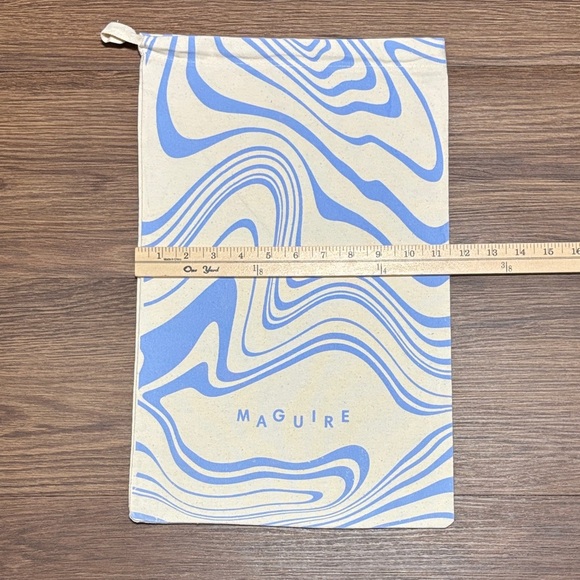 MAGUIRE Blue and Cream Swirl Design Shoe Dust Bag - Picture 3 of 4